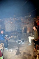 Dorze hut interior...and we are not alone