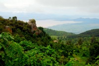Lake Chamo and lake Abaya from the bleak Chencha mountains, southwest Ethiopia, Africa