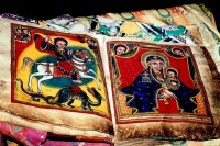 1000-year-old manuscript, Church of Our Lady Mary of Zion, Aksum, Ethiopia, Africa