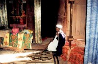 Monk, St. Gabriel's Church, Lalibela, Ethiopia, Africa