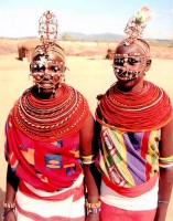Samburu girls, Northern Kenya, Africa