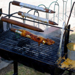 Guinea pig roasting on a spit, Quito, Ecuador