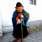 Aged Quechua lady, Otavalo market, Ecuador