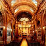 La Compania de Jesus church, interior detail, Quito, Ecuador