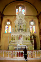 Woman at prayer, Cathedral of the Immaculate Conception, Cuenca, Ecuador