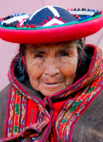 The grandmother of all Quechuan weavers, Chinchero, Sacred Valley, Peru