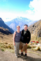 Rod and Christi at the top of Dead Woman's Pass, Inca trail, Peru