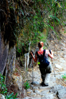 Careful of those damn steps, Inca trail, Peru