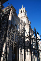 Detail, Arequipa cathedral, Plaza de Armas, Peru