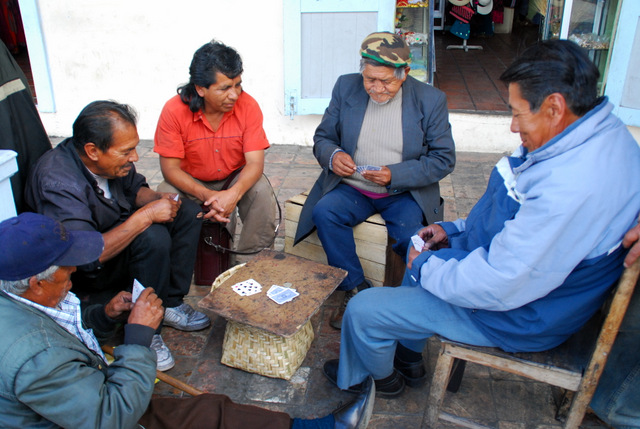 Card players, Cuenca, Ecuador