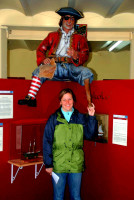 Christi has a thing for pirates with peg legs! Maritime Museum of Ushuaia, Argentina