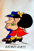 Tango cartoon, Buenos Aires, Argentina