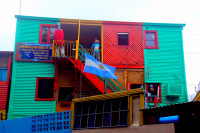 Coloful housing, La Boca, Buenos Aires, Argentina