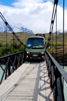 Crossing the Paine River, Torres del Paine NP, Argentina