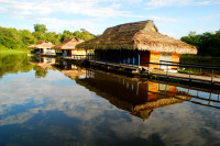 Uakari Floating lodge, Mamirauá Sustainable Development Reserve, Amazonia, Brazil