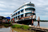 Working boat, Amazon River,Tefé, Brazil