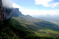 Sheer rock face of the Roraima escarpment, Canaima National Park, Venezuela