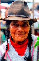 Indigenous Muisca lady, Villa de Leyva market, Colombia