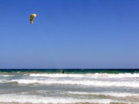 Parasurfing on New Year's Day, Playa El Agua, Margarita Island, Venezuela