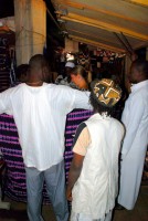 Intense negotiations, Bobo-Dioulasso market, Burkina Faso, Africa