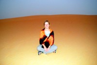 A zen moment in the Sahara Desert, Chinguetti, Mauritania, Africa A zen moment in the Sahara Desert, Chinguetti, Mauritania, Africa