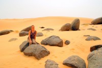 Hanging out at Aicha monolith, Mauritania, Africa