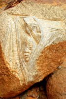 Stone carving, Aicha monolith, Mauritania, Africa