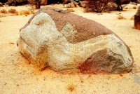 Stone carving, Aicha monolith, Mauritania, Africa