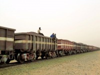 Riding for free, Iron Ore train, Choum, Mauritania, Africa