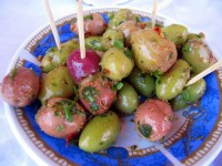 A profusion of olives, Cafe Al Markaz, Dakhla, Western Sahara, Africa