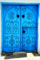 An exquisite door in Sidi Bou Said, Tunisia, Africa
