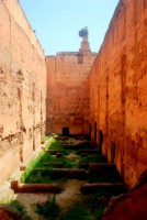 Forecourt, Palais el-Badi, Marrakesh, Morocco, Africa