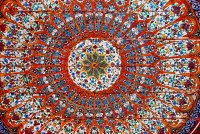 Ceiling detail, Palais de la Bahia, Marrakesh, Morocco, Africa