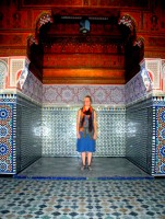 Alcove, Palais de la Bahia, Marrakesh, Morocco, Africa