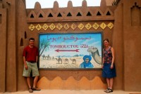 Timbuktu 52 Days sign (Been there, done that), Zagora, Morocco, Africa
