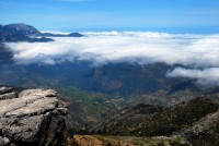 Clouds roll in over the Rif mountains, Morocco, Africa