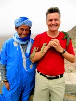 Lizard-wrangling, Jebel Sahro, Morocco, Africa