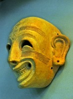 Punic death mask, Bardo museum, Tunis, Tunisia, Africa