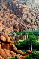 Ruins and bizarre rock formations, Dades Gorge, Morocco, Africa