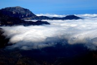 Clouds roll in over the Rif mountains, Morocco, Africa