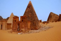 Pyramids of Meroe (featuring the Northern Cemetery) at Begrawiya, Sudan, Africa