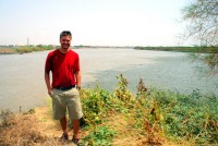 The confluence of the Blue Nile [right] and White Nile [left], Khartoum, Sudan, Africa