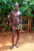 Hamer warrior, Turmi market, Lower Omo Valley, Ethiopia, Africa