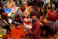 Market day, Dimeka, Lower Omo Valley, Ethiopia, Africa