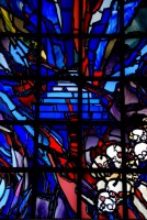 Stained glass 'Window of Hope', genocide museum (Kigali Memorial Centre), Kigali, Rwanda, Africa